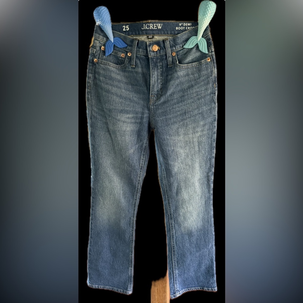 J. Crew Women's Boot Cut crop denim Blue Jeans